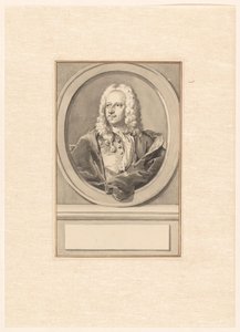 Ritratto di Abraham van Hoey, in ovale, verso sinistra da Aert Schouman