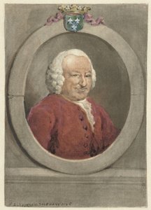 Ritratto di Johan Hudde Dedel, in ovale, verso destra da Aert Schouman