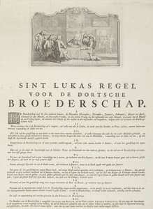 Regole della Gilda di San Luca a Dordrecht, 1736 da Aert Schouman