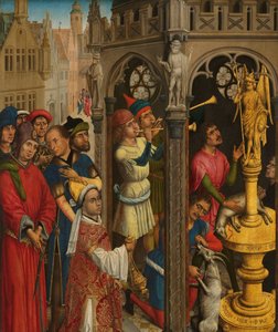 Agostino che sacrifica a un idolo dei Manichei (?) da Aert van den Bossche (attributed to)