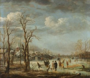Veduta del fiume in inverno da Aert van der Neer