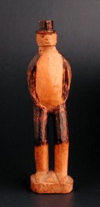Figura in piedi di un uomo europeo, Sud-Est Africa, fine XIX secolo