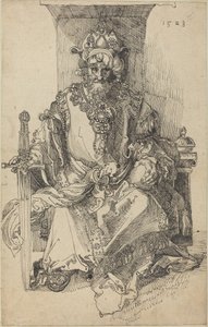 Un Sovrano Orientale Seduto sul Suo Trono da After Albrecht Dürer