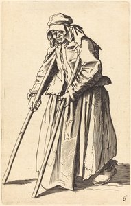 Mendicante con Stampelle da After Jacques Callot