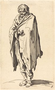 Mendicante a capo e piedi nudi da After Jacques Callot