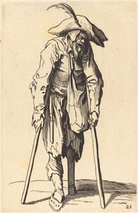Mendicante con gamba di legno da After Jacques Callot