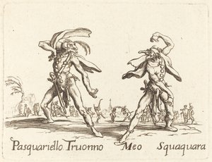 Pasquariello Truonno e Meo Squaquara da After Jacques Callot