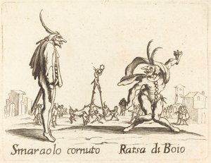 Smaralo Cornuto e Ratsa di Boio da After Jacques Callot