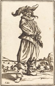 Soldato con Cappello Piumato da After Jacques Callot