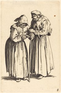 Due donne mendicanti da After Jacques Callot