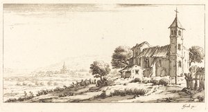 Chiesa del villaggio da After Jacques Callot