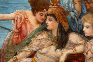 La fuga di Antonio e Cleopatra dalla battaglia di Azio, c.1897 da Agnes Pringle