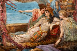 La fuga di Antonio e Cleopatra dalla battaglia di Azio, c.1897 da Agnes Pringle