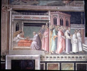 Il miracolo della Sacra Cintola, (dettaglio) dal ciclo della Vita della Vergine e Leggenda della Sacra Cintola, dalla Cappella della Sacra Cintola da Agnolo Gaddi