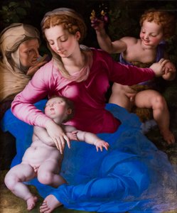 Madonna e Bambino dormiente, Santa Elisabetta e San Giovannino da Agnolo Bronzino