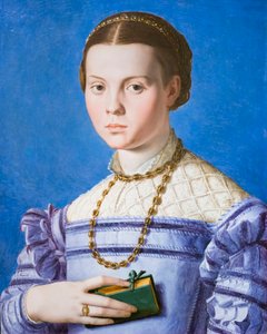 Ritratto di una ragazza con un libro, forse Giulia di Alessandro de Medici da Agnolo Bronzino