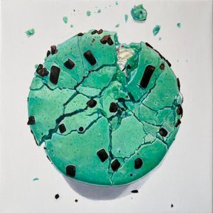 Macaron astratto, 2025 (olio su tela)