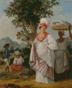 Una donna creola delle Indie Occidentali assistita dal suo servo nero, ca. 1780 da Agostino Brunias