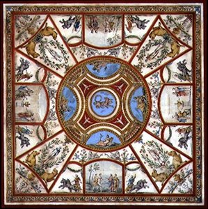 Progetto per il soffitto della sala colazione dipinta a Kedlestone Hall, Derbyshire, c.1760 da Agostino Brunias