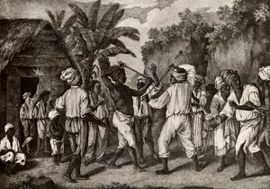 Incontro di bastonatura tra negri inglesi e francesi sull