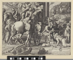 Adorazione dei Magi (parte in basso a sinistra) da Agostino Carracci