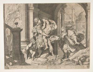 Enea e la sua famiglia in fuga da Troia da Agostino Carracci
