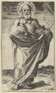 Apostolo Giacomo il Minore con libro e squadra