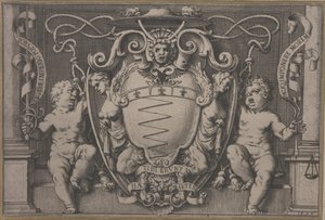 Stemma del Cardinale Filippo Sega da Agostino Carracci
