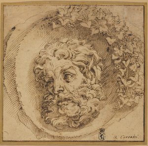Testa di un Fauno in un Tondo Concavo