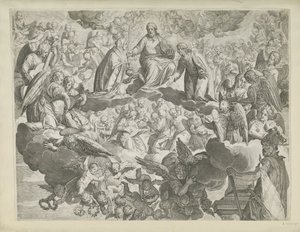 Il martirio di Santa Giustina di Padova (metà superiore) da Agostino Carracci