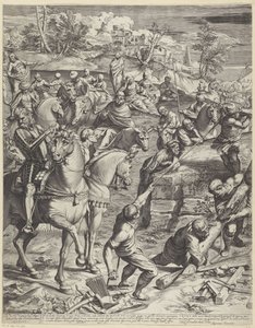 Crocifissione di Cristo (parte sinistra) da Agostino Carracci