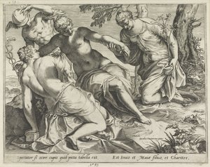 Mercurio e le Grazie da Agostino Carracci