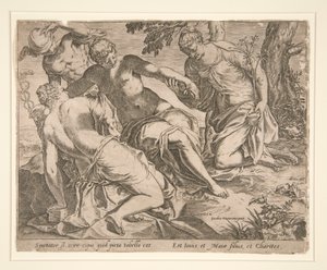 Mercurio e le Tre Grazie da Agostino Carracci