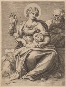 La Sacra Famiglia da Agostino Carracci