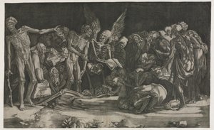 Allegoria della Morte e della Fama, 1518 da Agostino Musi
