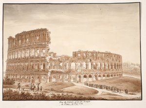 Vista del Colosseo dal Tempio di Venere, 1833 da Agostino Tofanelli