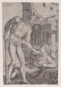 Un uomo che aiuta un altro ad alzarsi, ca. 1514-36