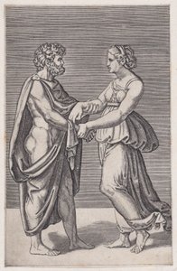 Uomo e donna che si tengono per mano, 1516-17