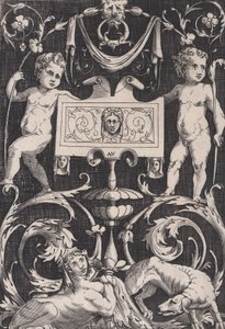 Pannello ornamentale, ca. 1514-36 da Agostino Veneziano