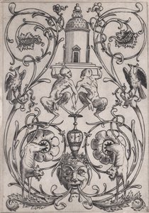 Pannello Ornamentale, ca. 1514-36 da Agostino Veneziano