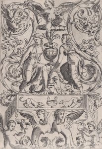 Pannello ornamentale, ca. 1514-36 da Agostino Veneziano