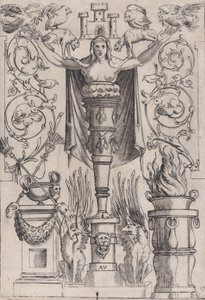 Pannello ornamentale da Agostino Veneziano