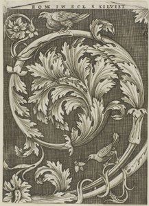 Ornamento fogliare da antica chiesa romana da Agostino dei Musi