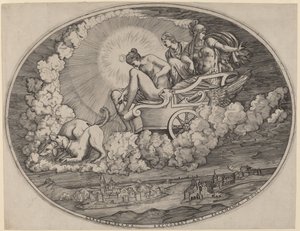 Il carro di Diana da Agostino dei Musi after Luca Penni
