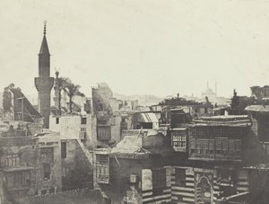 Vista generale presa a ovest, Il Cairo, 1849-51, stampato 1852 da Aimé Rochas