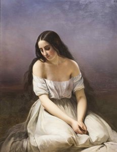 Una giovane donna inginocchiata, 1839 da Aimée Brune Pagès