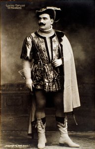 Il cantante Enrico Caruso nell