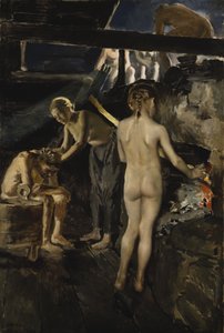 Nella sauna da Akseli Gallen-Kallela