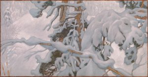 Inverno, studio per gli affreschi del Mausoleo Jusélius da Akseli Gallen-Kallela