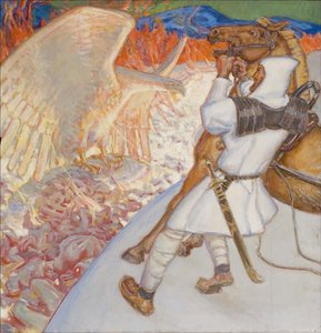 Lemminkäinen al Fiume di Tuonela, 1920 da Akseli Gallen Kallela